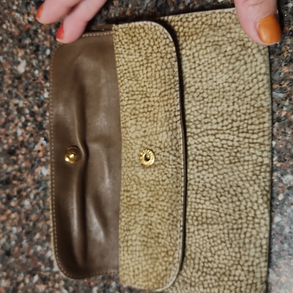 Borbonese Suede Leather Quail Pattern Wallet - image 2